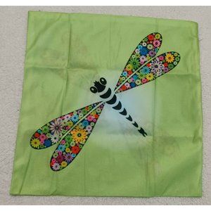 NEW! Dragonfly Throw Pillow Cover Two Sided 17" x 17" Decorative Pillowcase